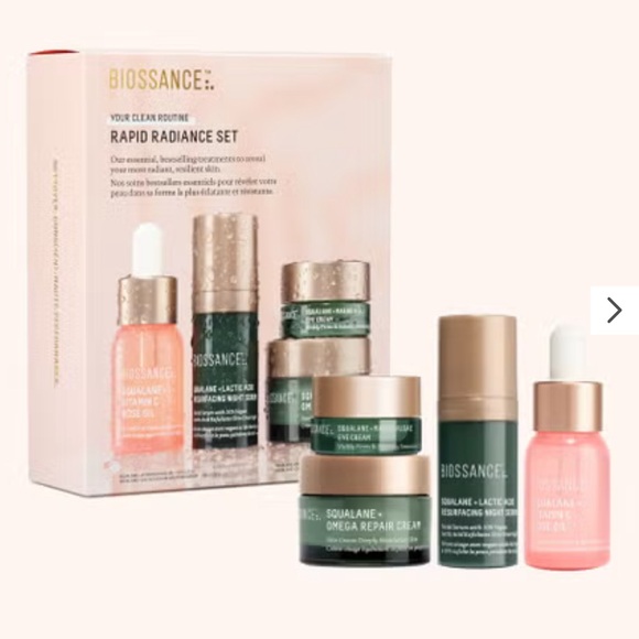 Biossance Your Clean Routine Rapid Radiance treat, exfoliate moisturize lock in - Picture 1 of 6